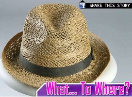 Straw Hat with Black Band